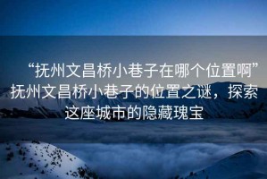 “撫州文昌橋小巷子在哪個(gè)位置啊”撫州文昌橋小巷子的位置之謎，探索這座城市的隱藏瑰寶