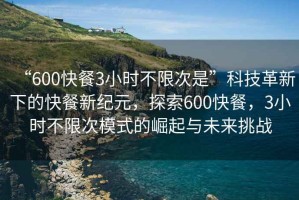“600快餐3小時不限次是”科技革新下的快餐新紀元，探索600快餐，3小時不限次模式的崛起與未來挑戰(zhàn)