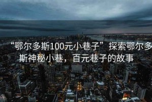 “鄂爾多斯100元小巷子”探索鄂爾多斯神秘小巷，百元巷子的故事