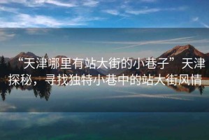 “天津哪里有站大街的小巷子”天津探秘，尋找獨特小巷中的站大街風(fēng)情
