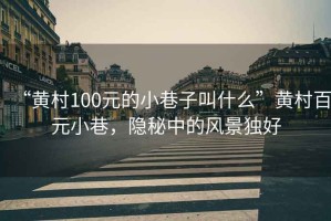 “黃村100元的小巷子叫什么”黃村百元小巷，隱秘中的風(fēng)景獨(dú)好
