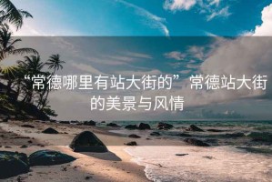 “常德哪里有站大街的”常德站大街的美景與風(fēng)情