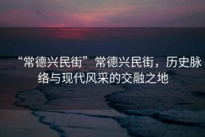 “常德興民街”常德興民街，歷史脈絡與現(xiàn)代風采的交融之地