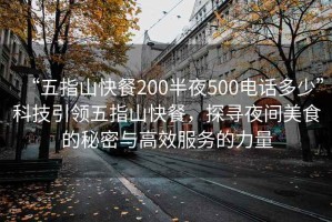 “五指山快餐200半夜500電話多少”科技引領(lǐng)五指山快餐，探尋夜間美食的秘密與高效服務(wù)的力量