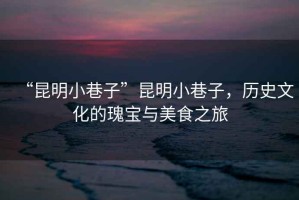 “昆明小巷子”昆明小巷子，歷史文化的瑰寶與美食之旅
