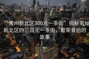 “常州新北區(qū)300元一條街”揭秘常州新北區(qū)的三百元一條街，繁榮背后的故事