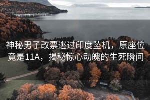 神秘男子改票逃過印度墜機，原座位竟是11A，揭秘驚心動魄的生死瞬間