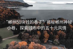 “郴州50塊錢的巷子”揭秘郴州神秘小巷，探索城市中的五十元風(fēng)情