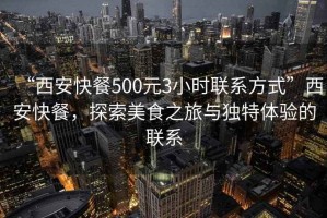 “西安快餐500元3小時聯(lián)系方式”西安快餐，探索美食之旅與獨特體驗的聯(lián)系