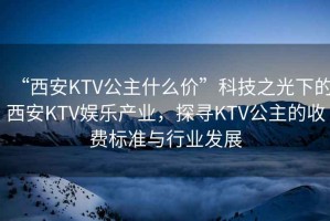 “西安KTV公主什么價”科技之光下的西安KTV娛樂產(chǎn)業(yè)，探尋KTV公主的收費標準與行業(yè)發(fā)展