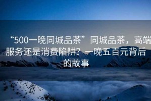 “500一晚同城品茶”同城品茶，高端服務(wù)還是消費(fèi)陷阱？一晚五百元背后的故事