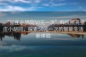 “張莊小胡同50元一次”科技照亮張莊小胡同，探索50元一次的智能生活新體驗(yàn)