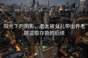 陽光下的陰影，老太被女兒帶出養(yǎng)老院盜取存款的后續(xù)