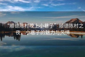 “順德陳村晚上小巷子”順德陳村之夜，小巷子的魅力與風情