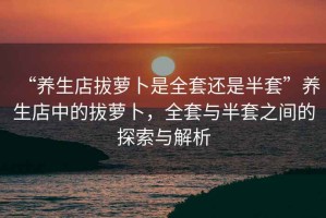 “養(yǎng)生店拔蘿卜是全套還是半套”養(yǎng)生店中的拔蘿卜，全套與半套之間的探索與解析