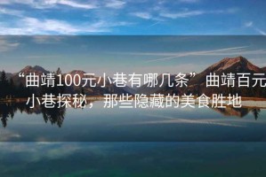 “曲靖100元小巷有哪幾條”曲靖百元小巷探秘，那些隱藏的美食勝地
