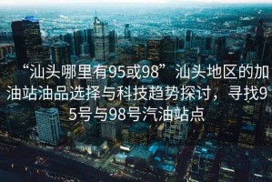“汕頭哪里有95或98”汕頭地區(qū)的加油站油品選擇與科技趨勢探討，尋找95號與98號汽油站點