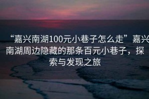 “嘉興南湖100元小巷子怎么走”嘉興南湖周邊隱藏的那條百元小巷子，探索與發(fā)現(xiàn)之旅