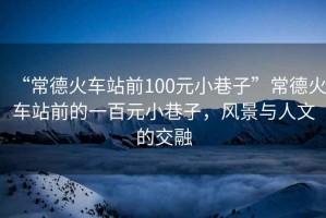 “常德火車站前100元小巷子”常德火車站前的一百元小巷子，風(fēng)景與人文的交融