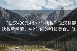 “武漢400元4個小時快餐”武漢智能快餐新潮流，4小時內(nèi)的科技美食之旅