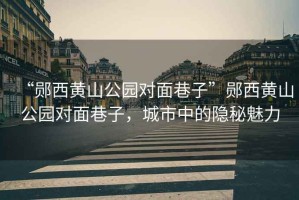 “鄖西黃山公園對面巷子”鄖西黃山公園對面巷子，城市中的隱秘魅力