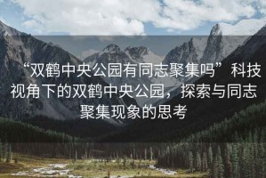 “雙鶴中央公園有同志聚集嗎”科技視角下的雙鶴中央公園，探索與同志聚集現(xiàn)象的思考