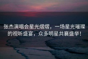 張杰演唱會星光熠熠，一場星光璀璨的視聽盛宴，眾多明星共襄盛舉！