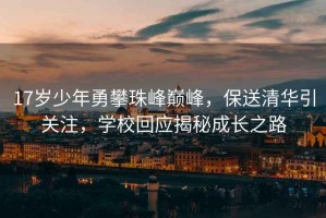 17歲少年勇攀珠峰巔峰，保送清華引關(guān)注，學(xué)?；貞?yīng)揭秘成長之路