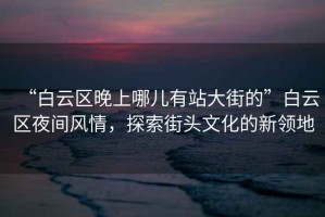 “白云區(qū)晚上哪兒有站大街的”白云區(qū)夜間風(fēng)情，探索街頭文化的新領(lǐng)地