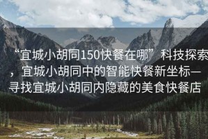 “宜城小胡同150快餐在哪”科技探索，宜城小胡同中的智能快餐新坐標(biāo)—尋找宜城小胡同內(nèi)隱藏的美食快餐店