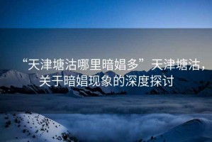 “天津塘沽哪里暗娼多”天津塘沽，關(guān)于暗娼現(xiàn)象的深度探討