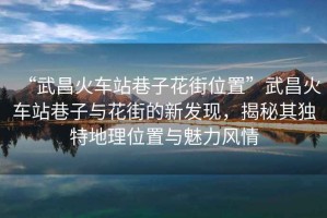 “武昌火車站巷子花街位置”武昌火車站巷子與花街的新發(fā)現(xiàn)，揭秘其獨特地理位置與魅力風(fēng)情