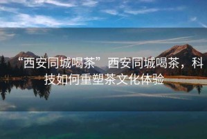 “西安同城喝茶”西安同城喝茶，科技如何重塑茶文化體驗(yàn)