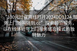 “100元過夜再線打開2024DD1124.服務(wù)上門隨叫隨到.cc”探索前沿服務(wù)，以在線體驗與上門服務(wù)結(jié)合模式的獨特魅力