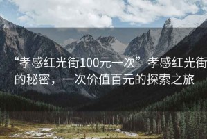 “孝感紅光街100元一次”孝感紅光街的秘密，一次價值百元的探索之旅
