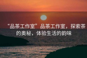 “品茶工作室”品茶工作室，探索茶的奧秘，體驗生活的韻味