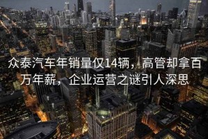 眾泰汽車年銷量僅14輛，高管卻拿百萬年薪，企業(yè)運(yùn)營之謎引人深思