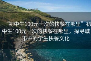“初中生100元一次的快餐在哪里”初中生100元一次的快餐在哪里，探尋城市中的學生快餐文化