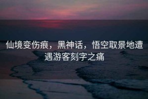 仙境變傷痕，黑神話，悟空取景地遭遇游客刻字之痛