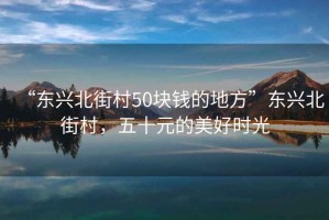 “東興北街村50塊錢的地方”東興北街村，五十元的美好時光