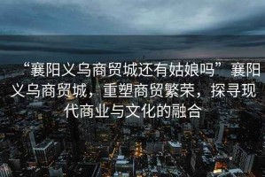 “襄陽義烏商貿(mào)城還有姑娘嗎”襄陽義烏商貿(mào)城，重塑商貿(mào)繁榮，探尋現(xiàn)代商業(yè)與文化的融合