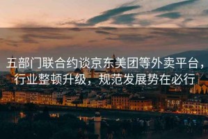 五部門聯(lián)合約談京東美團(tuán)等外賣平臺，行業(yè)整頓升級，規(guī)范發(fā)展勢在必行