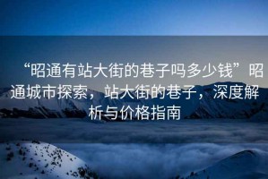“昭通有站大街的巷子嗎多少錢”昭通城市探索，站大街的巷子，深度解析與價(jià)格指南