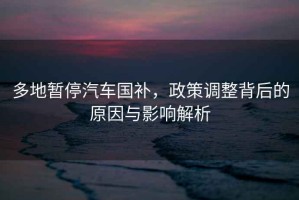 多地暫停汽車國(guó)補(bǔ)，政策調(diào)整背后的原因與影響解析