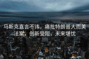 馬斯克直言不諱，痛批特朗普大而美法案，創(chuàng)新受阻，未來堪憂