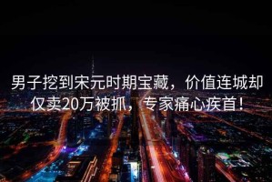 男子挖到宋元時期寶藏，價值連城卻僅賣20萬被抓，專家痛心疾首！