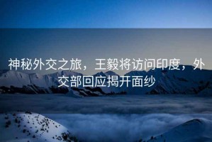 神秘外交之旅，王毅將訪問(wèn)印度，外交部回應(yīng)揭開(kāi)面紗