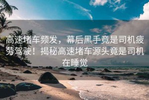 高速堵車頻發(fā)，幕后黑手竟是司機疲勞駕駛！揭秘高速堵車源頭竟是司機在睡覺