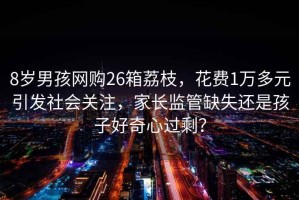 8歲男孩網(wǎng)購26箱荔枝，花費(fèi)1萬多元引發(fā)社會(huì)關(guān)注，家長監(jiān)管缺失還是孩子好奇心過剩？