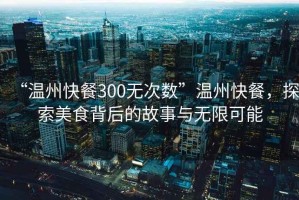 “溫州快餐300無次數(shù)”溫州快餐，探索美食背后的故事與無限可能